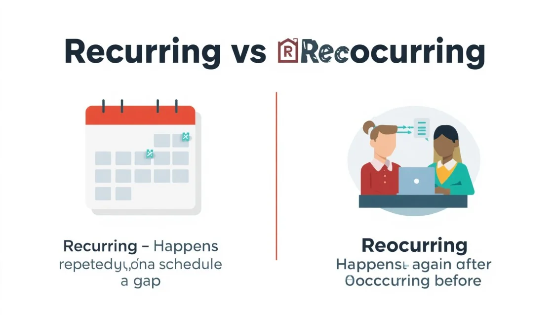recurring or reoccurring
