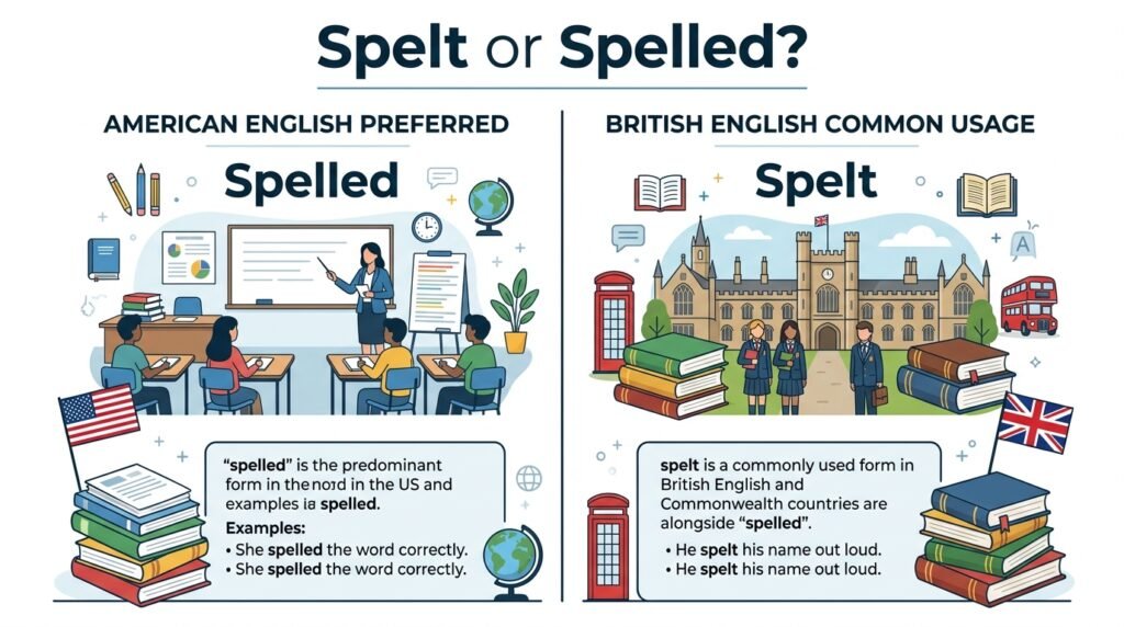spelt or spelled